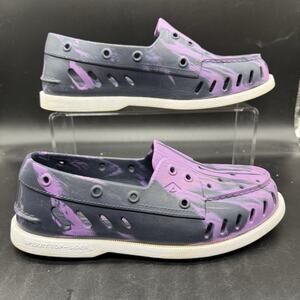 Sperry Authentic Original Float Boat Shoe Mens Size 6 Womens Size 8 Purple Black